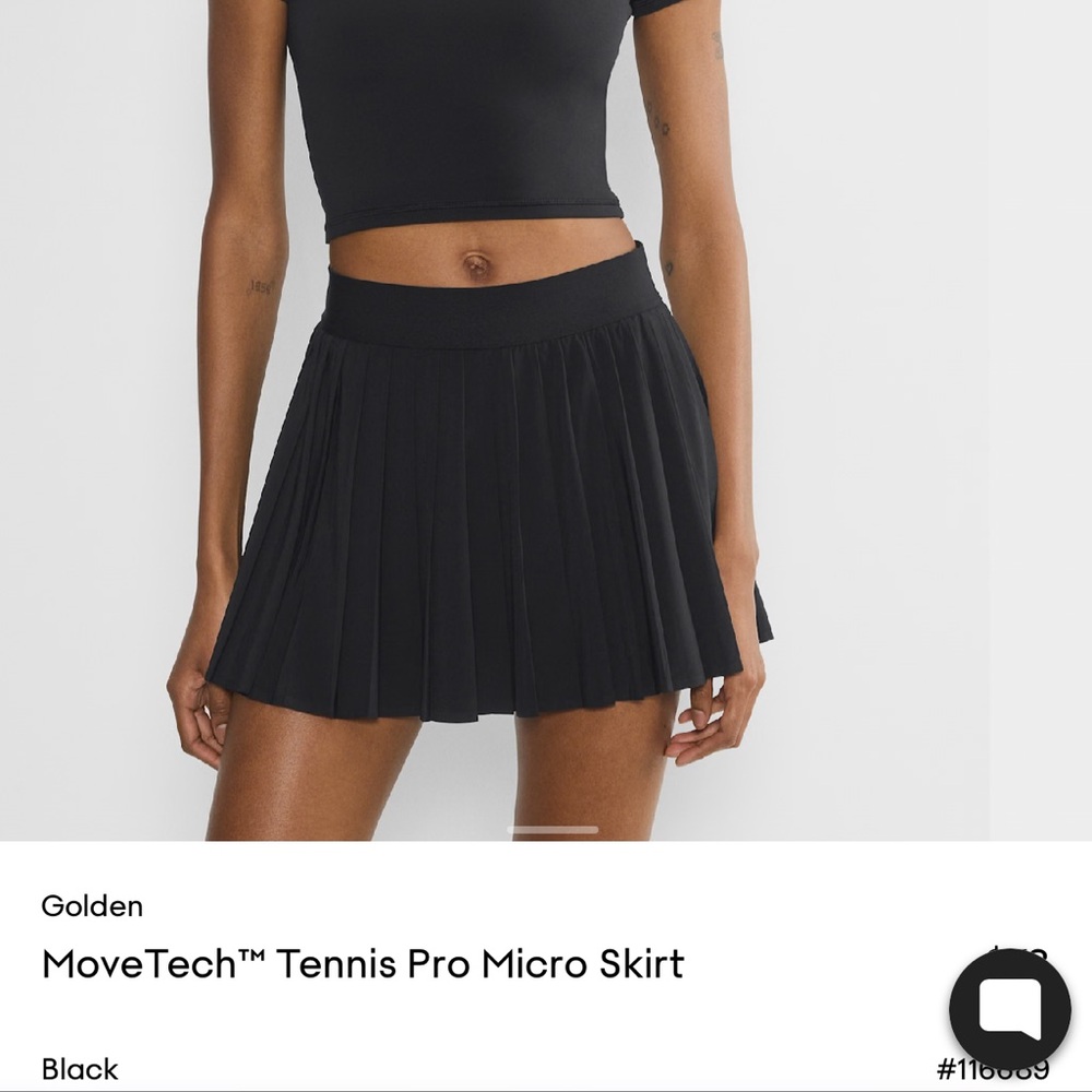 TNA Black Pleated Skirt